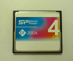 【大黒屋】中古 CFカード コンパクトフラッシュ 4GB　Silicon Power　CF 200X　フォーマット済み　ケース付き