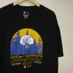 ビッグサイズXXL　NIKE　NBA WARRIORS　ナイキ　NBA ウォーリアーズ　Tシャツ　ブラック　送料230円