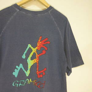 90s　USA製　GRAMICCI　グラミチ　レインボーランニングマン　バックプリントTシャツ　表記サイズM（大きめ）　送料230円