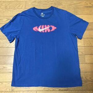 NIKE DISTORTED LOGO MEN’S SHORT SLEEVE T-SHIRTS size-XL(着丈71身幅60) 中古(超美品) 送料無料 NCNR