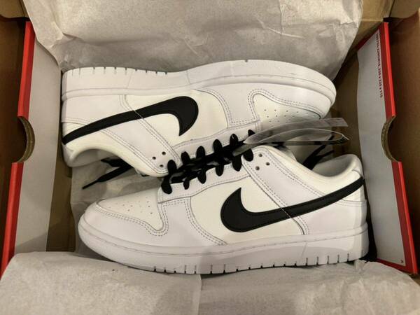 爆安 新品 NIKE ナイキ DUNK LOW RETRO ダンク ロー レトロ DJ6188-101 27.5cm REVERSE PANDA 白 黒 リバース パンダ Airエア ジョーダン