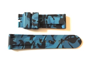 24mm Raver made strap belt camouflage -ju camouflage blue blue tail pills for Panerai etc. ***