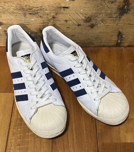 adidas originals Superstar 80s White×Navy 24cm / アディダス オリジナルス スーパースター ホワイト×ネイビー 白×紺 金ベロ BB5896