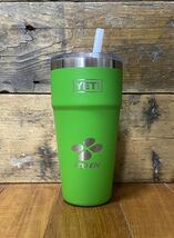 【希少】 YETI × 伊藤園 お～いお茶　Rambler 26oz Stackable With Straw Cup / イエティ ランブラー 769ml カップ ストロー付 企業物_画像1