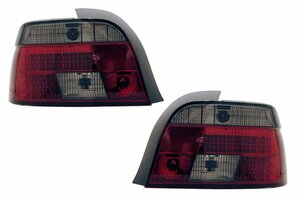 [新品 最安保証] LED テール ランプ クローム インナー レッド＆スモーク レンズ 1995～2000 BMW E39 5シリーズ セダン　4ドア 左右セット