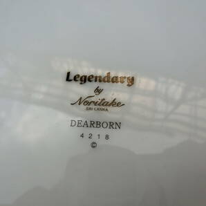 【1円～Noritake】ノリタケ Legendary DEARBORN 4218 プレートセット レジェンダリー ディアボーン 9枚セット 大7枚 小2枚 使用品 銀縁 の画像4