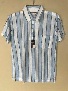 デッドストック 60年代製 半袖 ポロシャツ ストライプ アメリカ製 USA製 半袖シャツ S
