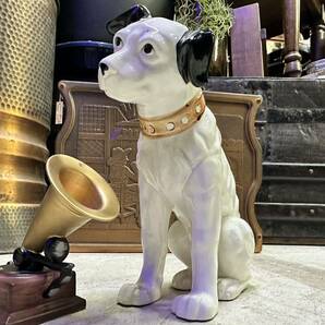 ビクター犬 ニッパー犬 Victor 蓄音機 陶器製 置物 オブジェ 昭和レトロ ヴィンテージ雑貨 アンティーク雑貨 インテリアの画像7