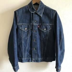 濃紺 70's Levi's 70505-0217 size42 ビッグサイズ e リーバイス デニムジャケット USA ビンテージ ケアタグ