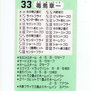 タカラプロ野球カードゲーム風 自作カード１枚(毒島章一)の画像3