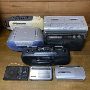 [ Junk ]SONY radio-cassette 8 pcs together CD radio cassette operation not yet verification takkyubin (home delivery service) 140 size audio equipment Sony 