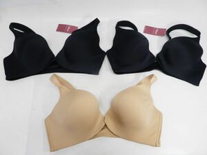 25●a259☆新品タグ付き　アズ　ノンワイヤーブラジャー　プレイテックス　前あき　P1-7001　E85　3枚セット　Playtex　現状