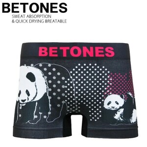 メール便 ビトーンズ ボクサーパンツ メンズ 下着 BETONES ANIMAL4 L BLACK 男性 パンツ インナー 父の日