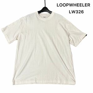 超美品 LOOPWHEELER【LW326】A.L.B.T ミドルウェイト吊り天竺 リラックスフィットTシャツ サイズM/ループウィラー 日本製 ホワイト 春夏