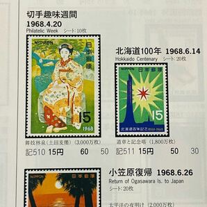 切手 切手趣味週間 1シート 舞妓林泉 (土田麦僊) 1968年4月20日発売の画像3