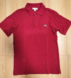 LACOSTE ラコステ ポロシャツ 半袖 鹿の子 L1212AL 赤