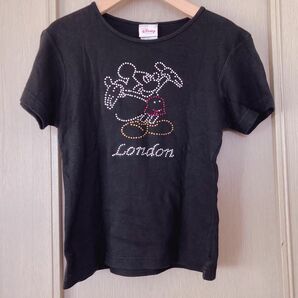 【Disney】海外 ロンドン ディズニーストア Tシャツ 半袖 ミッキー ブラック 半袖Tシャツ ストーン London 