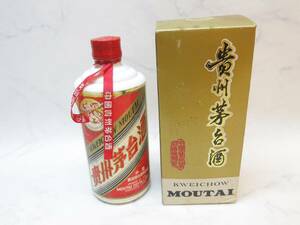 SAKE375[ old sake ]... pcs sake KWEICHOW MOUTAI/mao Thai period unknown sake heaven woman label China sake white sake ceramics gross weight approximately 900g 53% 500ml