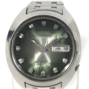 ＊SEIKO 5ACTUS 6106-7600 自動巻 25石 カットガラス メンズ 腕時計 デイデイト グリーン文字盤 セイコー 5アクタス ジャンク