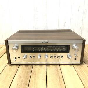 *[ electrification OK]SONY STR-7035 FM/AM stereo receiver wood grain tuner amplifier audio equipment Sony operation not yet verification 