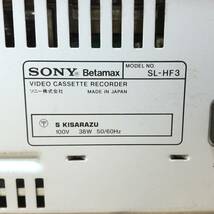＊【通電OK】SONY SL-HF3 ビデオカセットレコーダー リモコン付 ビデオデッキ 映像機器 ハイバンド Betamax ソニー 動作未確認_画像5
