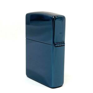 ＊【未使用】ZIPPO PEACE ブルーチタン・ジッポー 非売品 ライター ピース特製 青色系 ザ・ピース・デザイン 喫煙具 箱付きの画像3