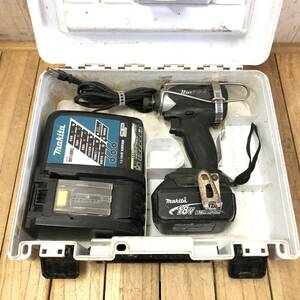 ＊【動作OK】MAKITA TD146DX2 充電式インパクトドライバ 黒 ブラック 電動工具 マキタ BT/充電器付き