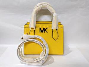 【4912】未使用品 MICHAEL KORS マイケルコース 2WAY ハンドバッグ ショルダーバッグ イエロー ゴールド金具 レディース 売り切り