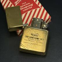 【新品未使用】 1937年 レプリカ THE LONESOME ACE ジッポー オイルライター ZIPPO ゴールド カラー_画像1