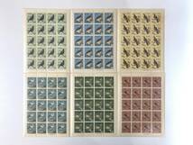 【昭和38-39年】 鳥シリーズ シート 6種完 日本切手 額面10円 1963年 1964年_画像1