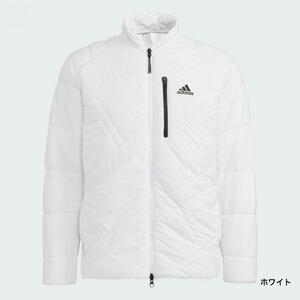 【新品】アディダス ゴルフ 中綿 ダブルジップ ジャケット ブルゾン (サイズ:M) adidas GOLF 軽量 ゴルフウェア 白(定価20,900円)