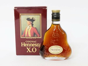 ミニチュア／1円～★ヘネシー XO コニャック 金キャップ クリアボトル HENNESSY *箱付［度数:40% 内容量:50ml］