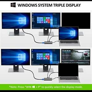 USB C ハブ 12-in-1 USB Type-c 変換アダプタ トリプルディスプレイ デュアルHDMI 4K VGA)の画像4