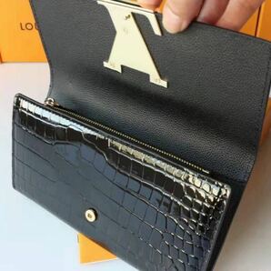 LV クロコ 長財布の画像3