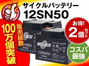 新品バッテリー12V50AH【お得2個セット】[NP38-12/NPC38-12互換]