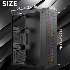 * новый товар * compact Micro ATX PC кейс M-ATX черный 