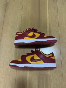 【美品】★NIKE : DUNK LOW RETRO Championship Gold DD1391-701★27★赤/NIKEダンクミダスゴールド#カレッジ#アイアンマン#あいみょん