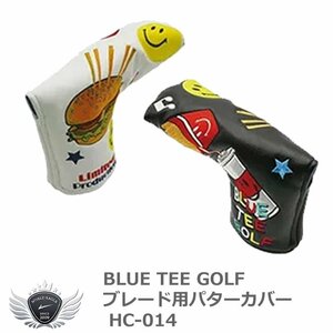 BLUE TEE GOLF ブルーティーゴルフ スマイルバーガー パターカバー ブレード用 HC-014ホワイト[37799]