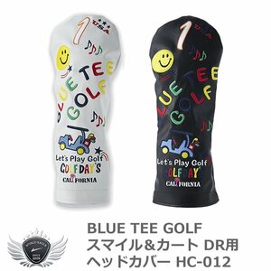 BLUE TEE GOLF ブルーティーゴルフ スマイル＆カート ドライバー用ヘッドカバー HC-012ホワイト[49041]