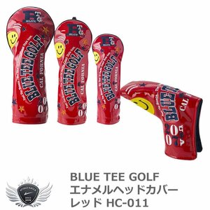 BLUE TEE GOLF ブルーティーゴルフ エナメルヘッドカバー レッド HC-011 PT用[48992]