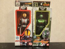 1円~ 仮面ライダーソフビ 9個セット オマケ付き 旧ライダーヒーローシリーズ 龍騎 ファイズ 新1号 アマゾン J アギト バンダイ フィギュア _画像4