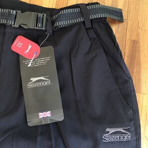 新品 イギリスSlazenger 春夏用 薄手ベルト付きトレッキングパンツ ネイビー 32インチ Mサイズ相当の画像2