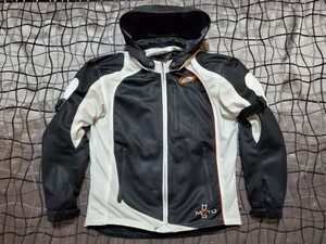 【M】HYOD SPEED PARKA ST-S ホワイト 三点パッド インナー付き バイク ライディング ライダース　ヒョウドウメッシュジャケット