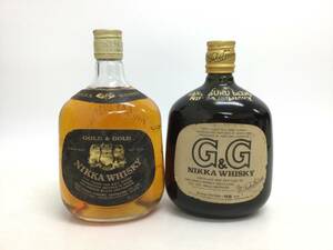 ウイスキー ニッカ G＆G 黒ラベル/黒ボトル×白ラベル 2本セット 760ml 重量番号:4(H-4)