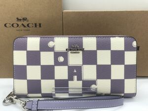 新品　COACHコーチ長財布　 パープル