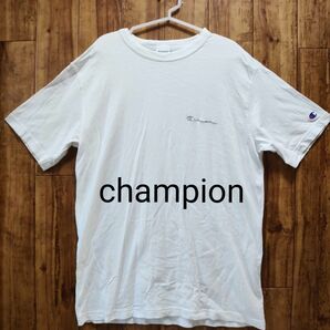 champion チャンピオン Tシャツ 半袖 白 ホワイト トップス 刺繍