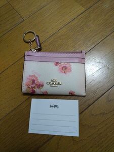 COACH 花柄カードケース コインケース 定期入れコーチパスケース