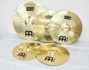 Σ2102 中古品 MEINL HCS/SABIAN sbr マイネル セイビアン シンバル 5枚セット