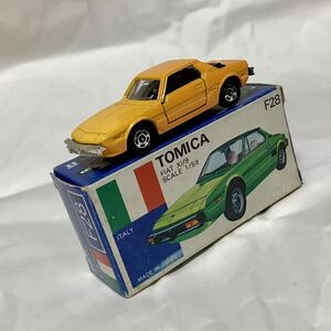 トミカ 当時物 青箱 日本製 No.F28 FIAT フィアット X 1/9 オレンジ 1Hホイール