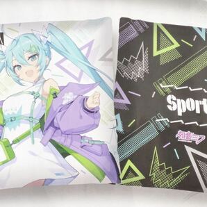 ★送料無料★ 初音ミク おおきなスクエアクッション Fashion～subculture & sporty～ B:sporty タグ付き新品未使用 約55㎝ ③の画像5